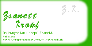 zsanett kropf business card